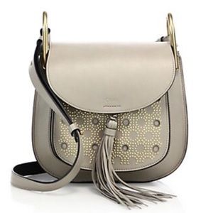 Chloe Hudson Small Studded Leather Shoulder Bag
